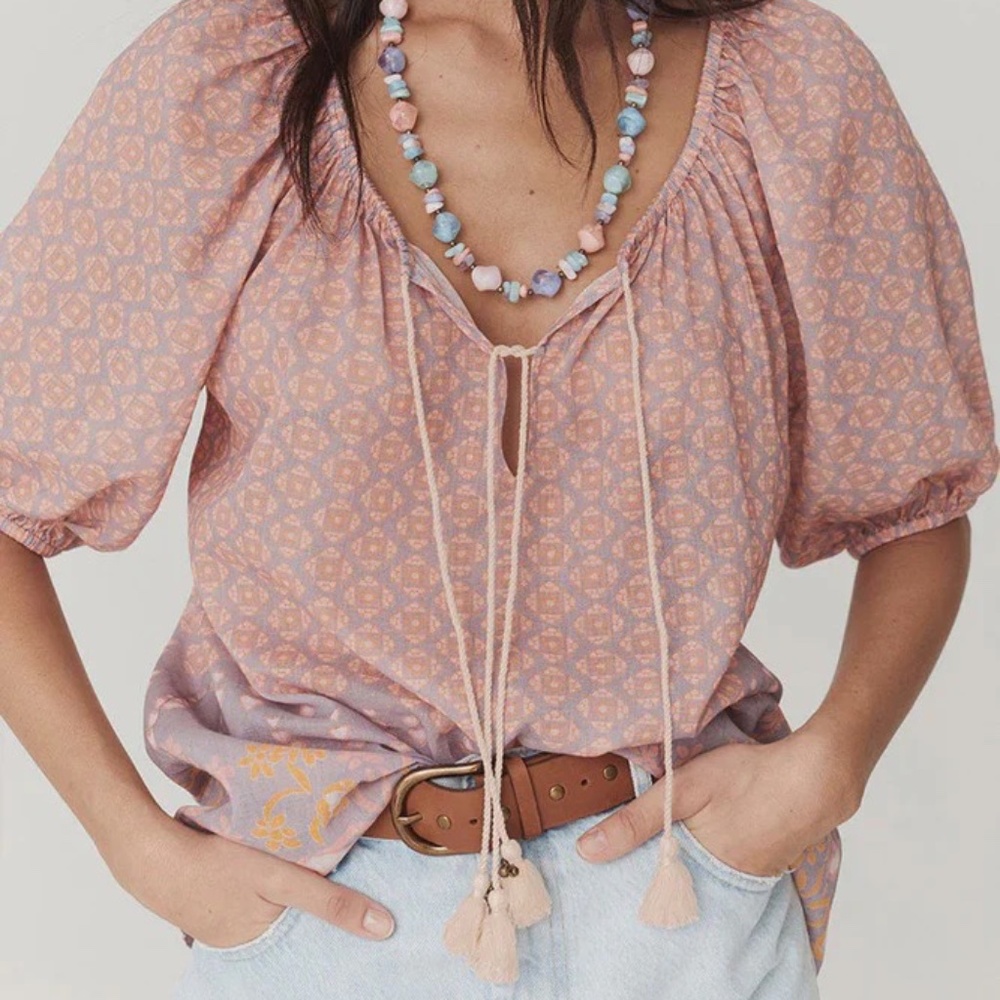 NWT Sweet Nothing Short Sleeve Blouse: sugar plum